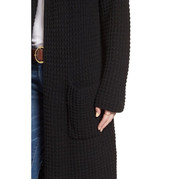 Madewell Waffle Stitch Black Sweater Coat Cotton, Polyamide, Wool Blend … - Picture 10 of 10